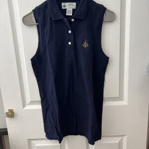 MERION GOLF CLUB by Izod Club Womens Size S sleeveless Tank Dark Blue Golf Shirt